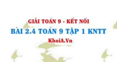 Bài 2.4 SGK Toán 9 tập 1 Kết nối tri thức